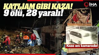 Mersinde Trafik Kazası Yolcu Otobüsü Devrildi 9 Ölü 28 Yaralı  Kaza Anı Böyle Kamerada [upl. by Anahtor518]