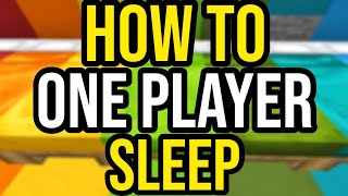 How To One Player Sleep Without Cheats Or Mods  MCPE  Bedrock [upl. by Aden]