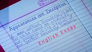 Appearance are Deceptive Essay in English Essay writing in English [upl. by Marcia]