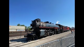 Canadian Pacific 2816 arriving at KC Union Station with the first CPKC painted engine [upl. by Arvo]