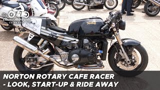 Norton Wankel Rotary Cafe Racer  quick look startup amp ride away [upl. by Foss74]