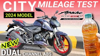 TVS Apache RTR 160 4V 2024 Model Mileage Test  Apache RTR 160 4V Mileage Ride ReviewOn Road Price [upl. by Lavicrep]