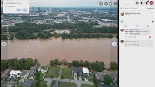 Congaree River flooding downed trees [upl. by Paymar]