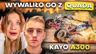 QUAD KAYO A300 VS OGROMNE PODJAZDY W LESIE wykatapultowało go [upl. by Eniamirt]