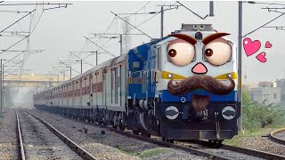 POM POM  Brand New Beast Hauling Pooja Superfast Express  Indian Railways [upl. by Gore]