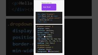 Hoverable Dropdown in html and css 😜 fronted web css html dropdown [upl. by Aidam]