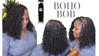 SHORT BOHO BOB KNOTLESS BRAIDS [upl. by Leupold717]