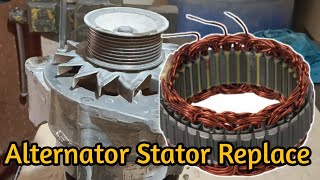 Engine Alternator Stator Replace  Mercedes Alternator Fault Battery Not Charging [upl. by Yevad487]