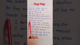 Chiggy Wiggy Song Lyrics love music song lyrics trending shorts [upl. by Nostaw]