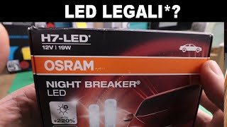 9 TEST LED LEGALI PER AUTO  OSRAM NIGHT BREAKER H7 [upl. by Burty]