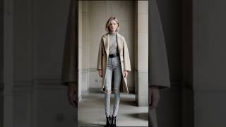 Belted Wool Wrap Coat with Skinny Jeans stylingbook fashionshow winter coat [upl. by Saber424]