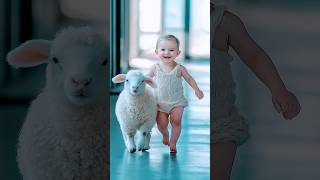 Adorable Baby and Sheep Fusion Delights the Audience [upl. by Eniladam]