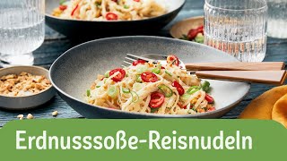 Reisnudeln mit Erdnusssoße 🍜🥜  7 Zutaten  REWE Deine Küche [upl. by Sido]