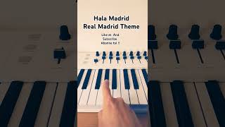 Hala Madrid Theme  Piano Easy Tutorial For beginners shortvideo piano easy pianotutorial [upl. by Roumell]