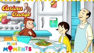 George Tries New Foods 😋🍜  Curious George  Clip  Mini Moments [upl. by Notyad660]