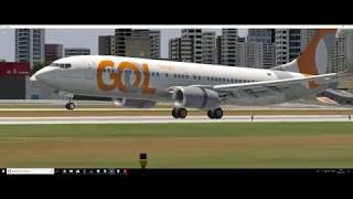 XPlane 11 Zibo B737800 Landing SBSP 35L  Mega São Paulo [upl. by Laith755]