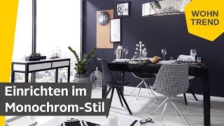 Monochrom einrichten So wirkt der kontrastreiche SchwarzWeiß Look  Roombeez – powered by OTTO [upl. by Flora742]