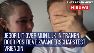 Emotionele onthulling Jegor Over Mijn Lijk huilt bij zwangerschapstest vriendin [upl. by Sirtimid]