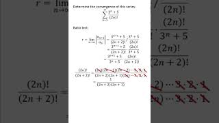 Using ratio test to determine the convergence of a series [upl. by Frederico]