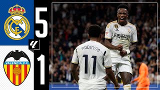 Real Madrid 51 Valencia  HIGHLIGHTS  LaLiga 202324 [upl. by Egrog312]