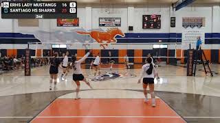 ERHS Lady Mustangs JV vs Santiago HS Sharks BIG VIII  Set 2 [upl. by Adolf]