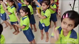 Kindergarden Garba dance chogada taraconnect kinderfarm preschool danceEasy steps [upl. by Ahsiened]