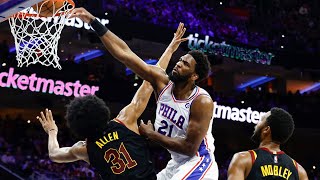 Joel Embiid Just Sent Jarrett Allen To Another Metaverse With That Dunk 😱 [upl. by Rubi]