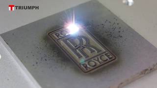 Steel engraving 1mm deep marking by Triumph laser marking machine [upl. by Middle]