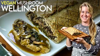 Mouthwatering Vegan Mushroom Wellington oilfree glutenfree [upl. by Theadora279]