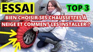 Comment et quelle Chaussette à Neige choisir en 2023 TOP 3 des meilleurs  test amp tuto installation [upl. by Ahsircal]