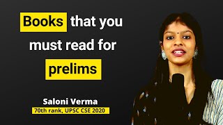 These are the must read books for the prelims examination  Saloni Verma  UPSC 2020 [upl. by Scheck]