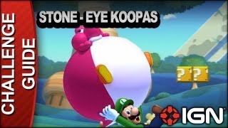 New Super Mario Bros U Challenge Walkthrough  StoneEye Koopas [upl. by Isoais820]