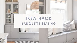 DIY Ikea banquette seating hack  Ikea Havsta storage unit [upl. by Burr]