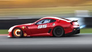 Ferrari XX Cars in action at Sunset 599XX FXX amp FXX K Evo Red Hot Brakes Flames amp Pure Sounds [upl. by Frank]