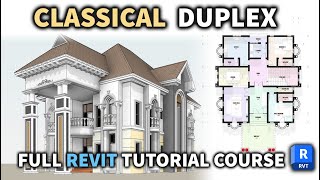 Classical Design  Revit Architecture 2024 Full Beginners Tutorial Course [upl. by Ettevets88]