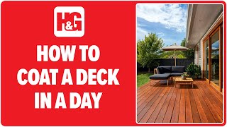 How To Coat A Deck In A Day With Cabots [upl. by Etaner13]