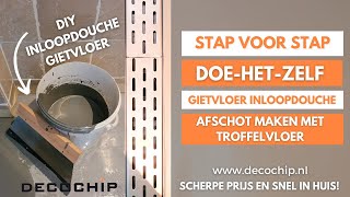 Zelf Een Gietvloer Maken  Gietvloer Badkamer  Inloopdouche Onder Afschot [upl. by Oivalf]