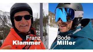 Skiing with Franz Klammer and Bode Miller [upl. by Alliuqet]