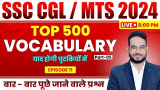 Vocabulary Mnemonics For SSC CGL SSC MTS 2024  English Vocab for SSC CGL Exam 2024  Krishna Sir [upl. by Strage]