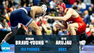 Vito Arujau vs Roman BravoYoung  2023 NCAA Wrestling Championship 133 lbs [upl. by Shirlene]