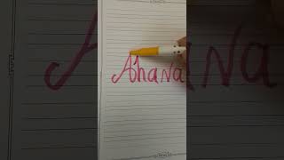 Ahana name calligraphy for🥀creativecolourful💗𝑨𝒉𝒂𝒏𝒂🤍 [upl. by Lavine443]