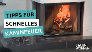 Kamin anzünden  Tipps für schnelles Kaminfeuer  wie Kaminfeuer anzünden [upl. by Atima]