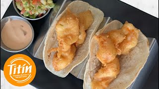 Cómo hacer TACOS DE CAMARÓN CAPEADO receta fácil y rápida  Titinmx [upl. by Hertberg217]