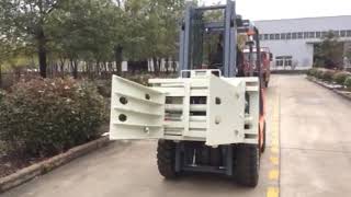 Diesel forklift with bale clamp attachments [upl. by Annoiek]