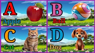 Learn Alphabet A To Z  English Alphabet With Life Example  ABC Preschool  A to Z acbd Video [upl. by Kolnick]