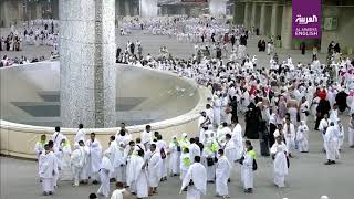 Hajj pilgrims symbolically ‘stone devil’ in last major ritual [upl. by Atima]