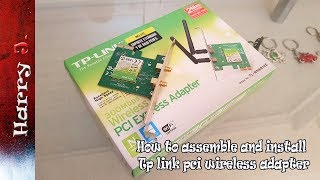 How to assemble and install Tp link pci wireless adapter [upl. by Anitsim]