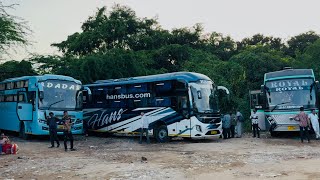 Hyderabad Bus Parking  Volvo 9600s amp Volvo B11r Buses  Hyderabad To Indore Nagpur Pune Raipur [upl. by Hebert624]