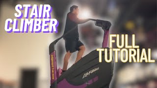 Planet Fitness Stairmaster STAIR CLIMBER TUTORIAL [upl. by Elleinaj]