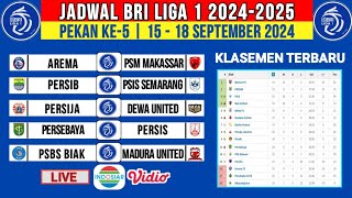 Jadwal BRI Liga 1 Pekan ke 5  Persib vs PSIS  Arema vs PSM Makassar [upl. by Dallon]